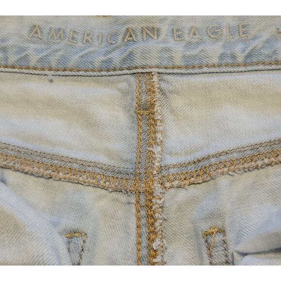 American Eagle Jeans Womens Size 4 Reg Blue Mom High-Rise Distressed Casual - Picture 4 of 14